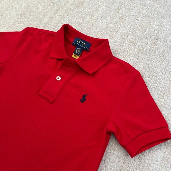 Polo Ralph Lauren Boys Toddler Red Cotton Short Sleeve Polo Shirt Top 2/2T - Picture 3 of 9